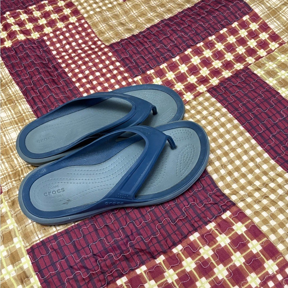 Crocs Blue Flip Flops